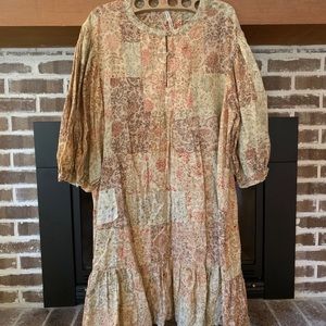 Magnolia Pearl- patchwork baby doll dress